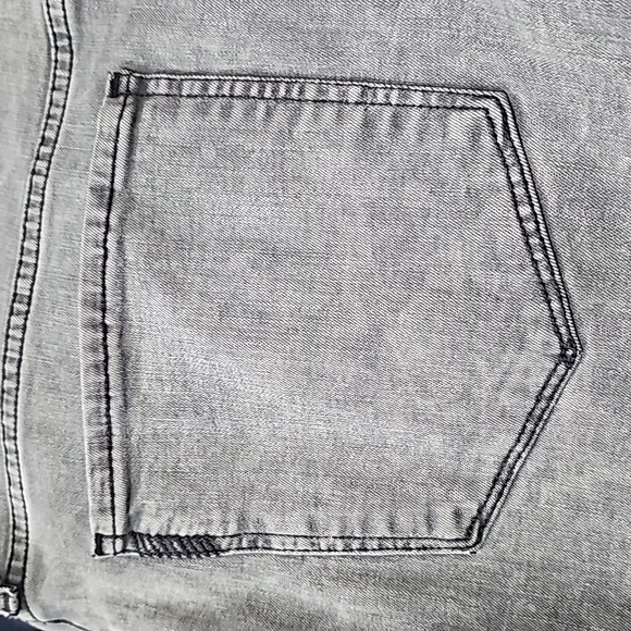 Paige Mens Lennox Straight Leg Ripped Acid Wash Grey Jeans Sz 38 - Picture 9 of 14